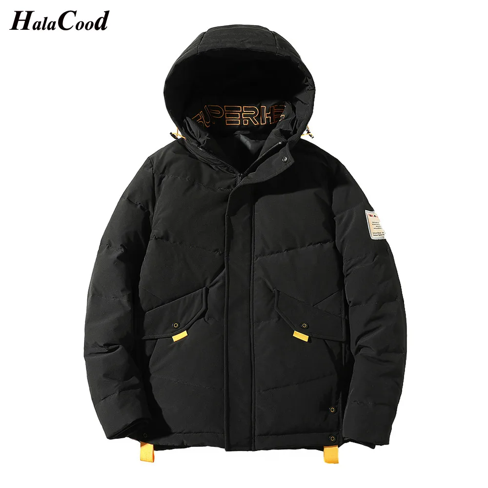 

HALACOOD Brand Quality New Winter White Duck Down Jacket With Hood Men's Clothing Casual Jackets Thickening Parkas Male Big Coat
