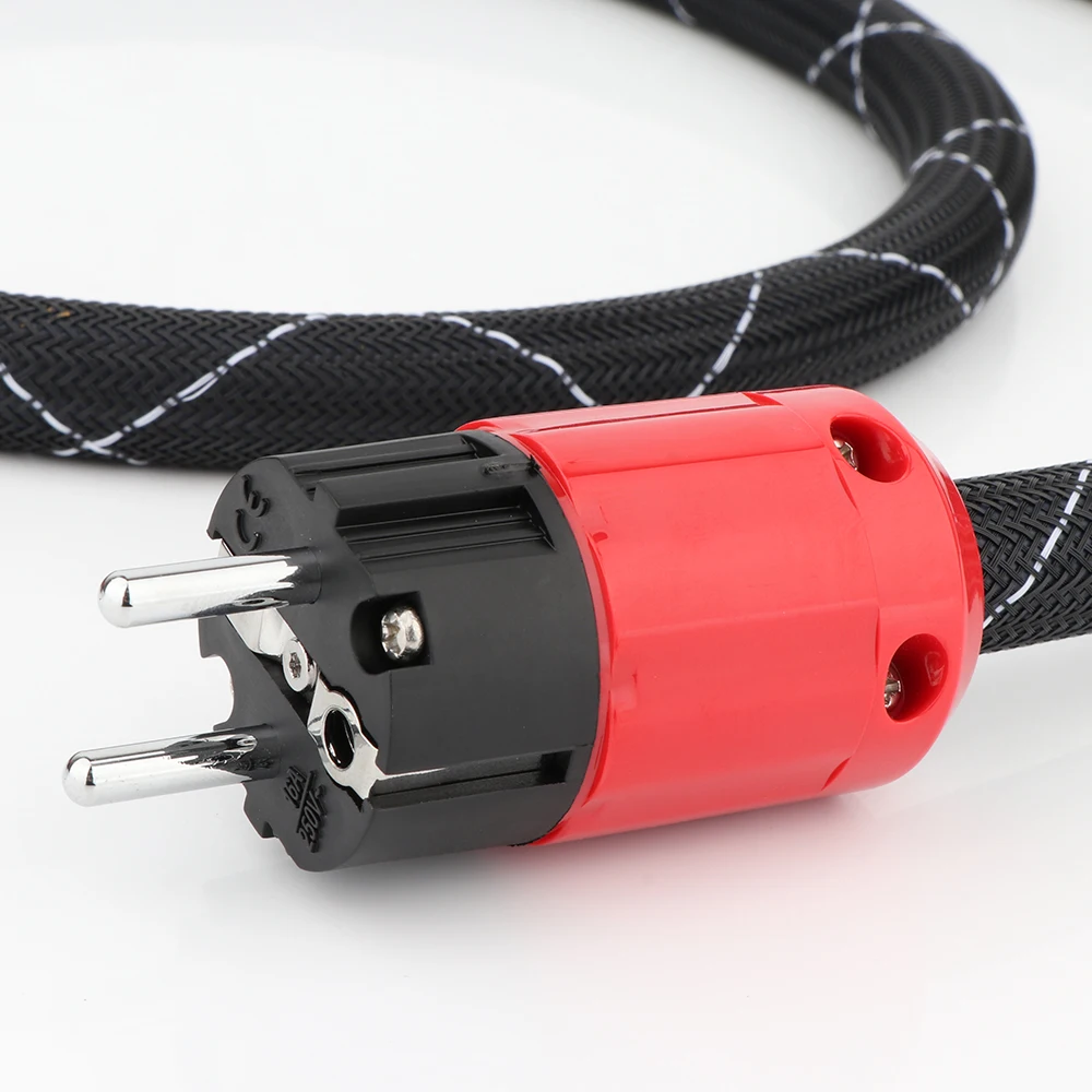 10AWG HiFi وصلة كابل الطاقة الاتحاد الأوروبي/الولايات المتحدة/الاتحاد الأفريقي التيار المتناوب الحبل التيار المتناوب اوديوفيلي مع الاتحاد الأوروبي الروديوم مطلي التوصيل ل HiFi مكبر للصوت CD مشغل ديفيدي