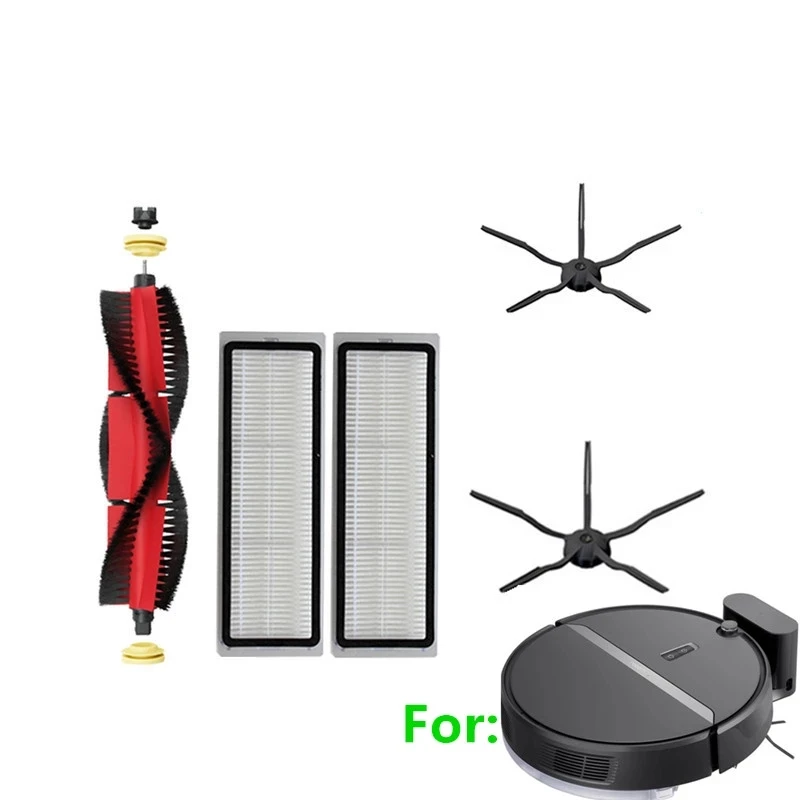 E4 Robot Vacuum Cleaner Main Brush Side Brushes HEPA filter for Roborock E4 E452-02 Black Robot Vacuum Cleaner Parts Accessories