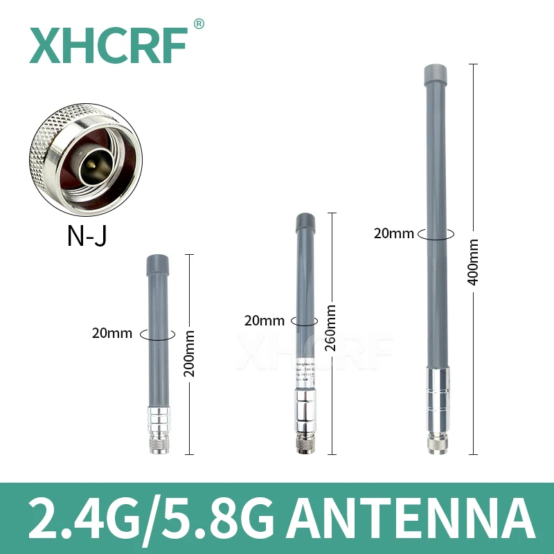 2.4GHz 5.8GHz Dual-band Antenna N Male SMA Outdoor Omnidirectional Waterproof  WiFi Glass Fiber Plastic 5G Wireless Bridge