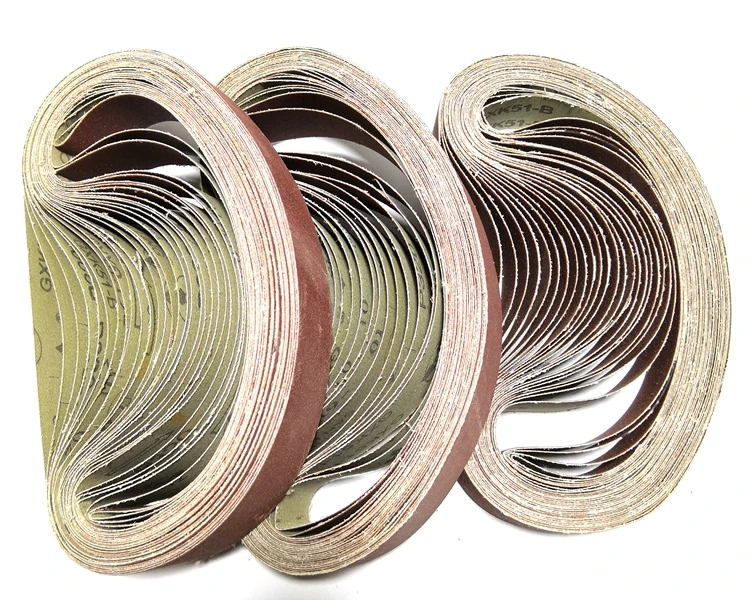 10pcs 30x640mm Sanding Belts 80-100 Grits Sandpaper Abrasive Bands for Sander Power Rotary Tools Dremel Accessories