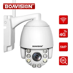 5X Optical Zoom Wireless PTZ IP Camera Wifi/4G 5MP 8MP AI Auto Tracking Outdoor Video Surveillance Home Security Camera P2P