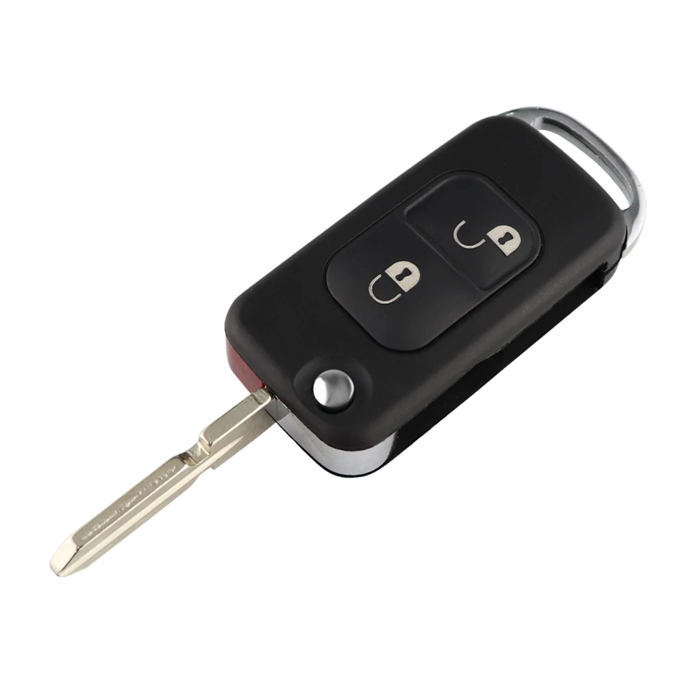 2 Button For Mercedes Benz SLK E113 A C E S W168 W202 W203 B200 A160 W124 Remote Car Key Shell Cover Case Uncut Blade No Logo