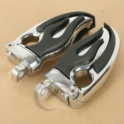 Motorcycle Chrome Footpeg Foot Pegs Male Mount For Harley Dyna Softail Sportster