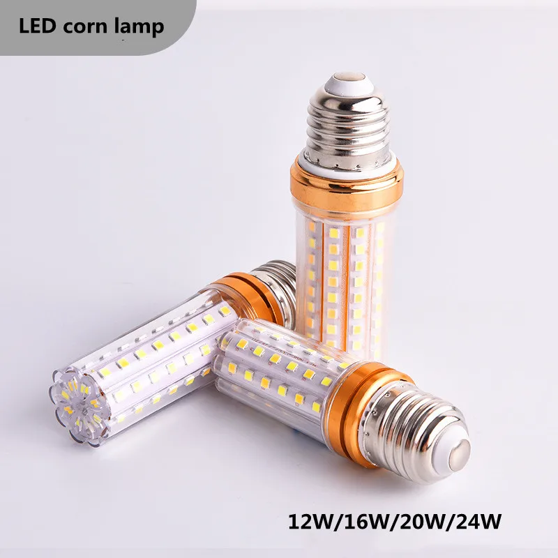 

E27 E14 LED Bulb Lamp 12W 16W 20W 24W SMD5730 220V Corn Bulb High Brightness Chandelier Candle Crystal Light For Home Decoration