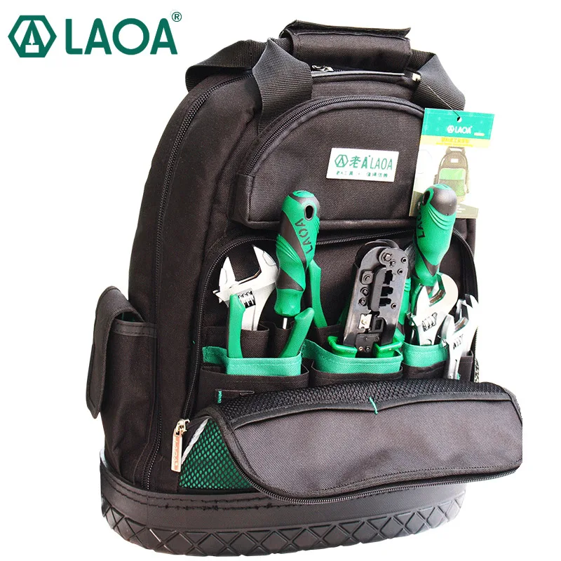 LAOA Shoulders Backpack Tool Bag Multifuctional Oxford Cloth Electrician Bags For Eletricista Tools Storage Without Tools