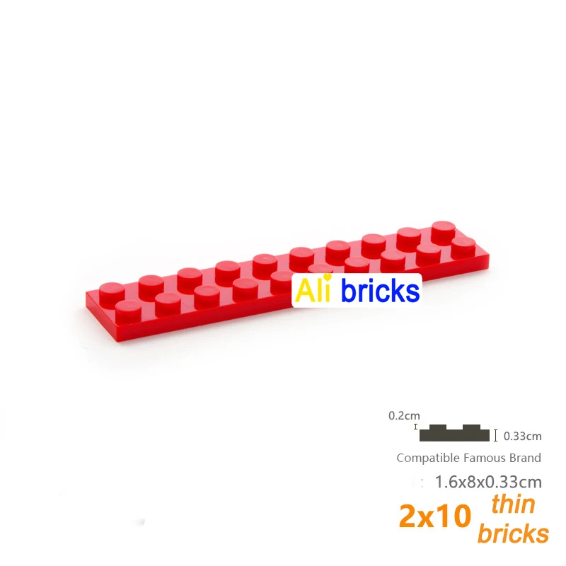 120pcs 2x10 Dots DIY Building Blocks Thin Figures Bricks Educational Size Compatible With 3832 Plastic Toys for Children