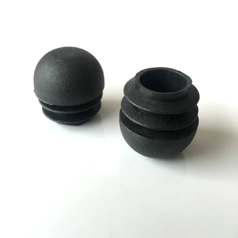 5/10/20Pcs Domed Round Plastic Black Blanking End Caps Tube Pipe Inserts Plug 19 22 25 32mm