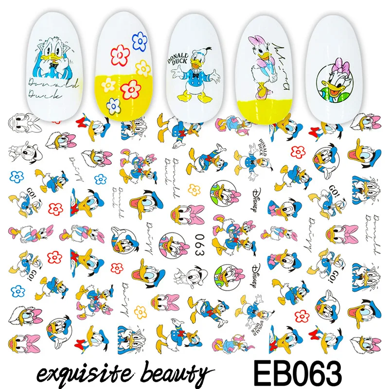 Disney Lilo & Stitch Children's Nail Stickers Mickey Minnie Toys Accessories Cool Painting Girls Kawaii Cartoon Decoration Gifts