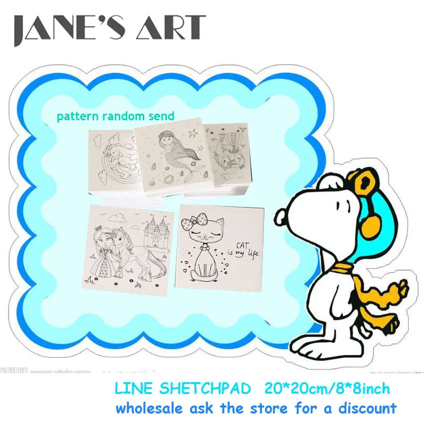 Cartoon Sketchpad Line Drawing Canvas Color Filling For Kids Or Students Learning Paint Board Pattern Random Delivery