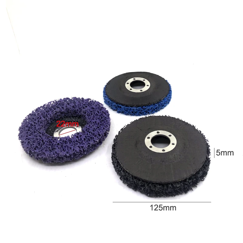 

5" Poly Strip Disc Abrasive Wheel Paint Peeling Rust Remover weld splatter Clean Grinding Wheels Durable Angle Grinder Car Truck