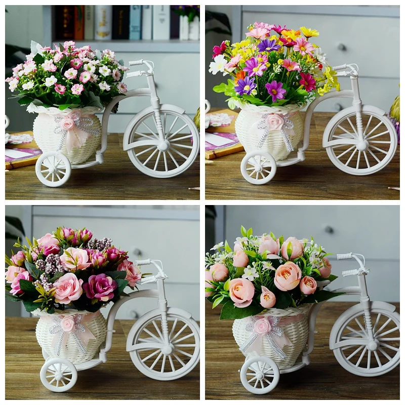 

Living room silk flower dry bouquet plastic artificial flower simulation flower car set accessories home potted ornaments indoor