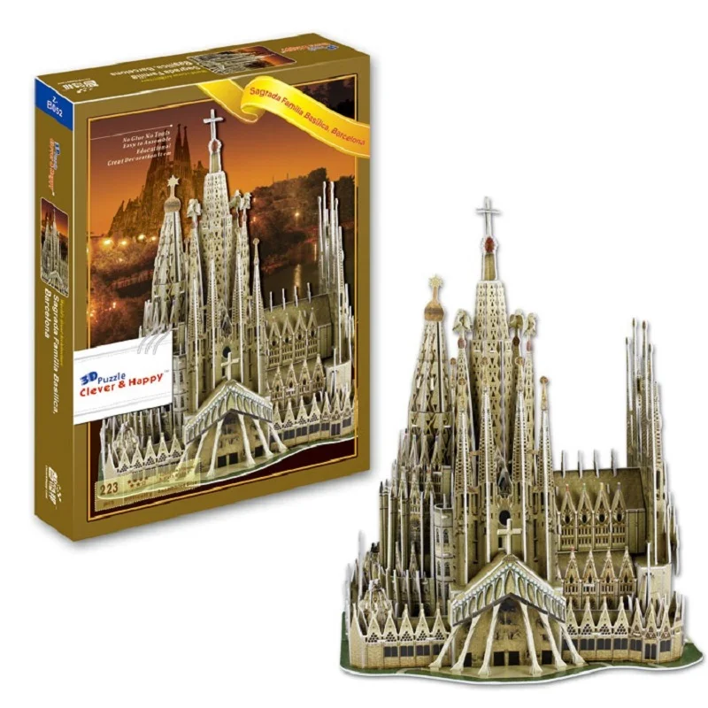 Sagrada Familia Basilica Barcelona церковный собор 3D бумажная головоломка модель здания игрушка Испания архитектура мальчик девочка подарок для путешествий