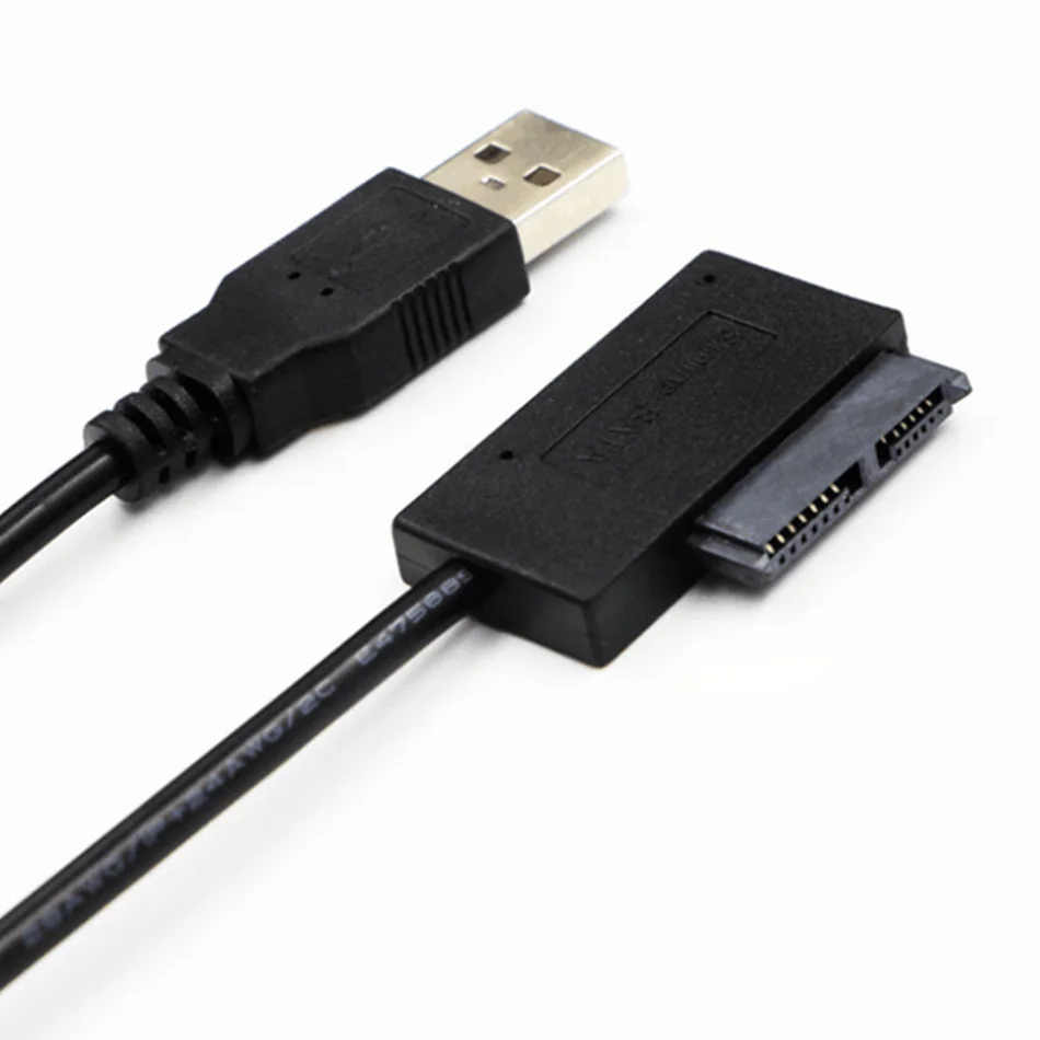 WVVMVV USB 2.0 untuk Mini Sata II 7 + 6 13Pin Adaptor Converter Kabel untuk Laptop CD/DVD ROM Slimline Drive Converter HDD Kadi