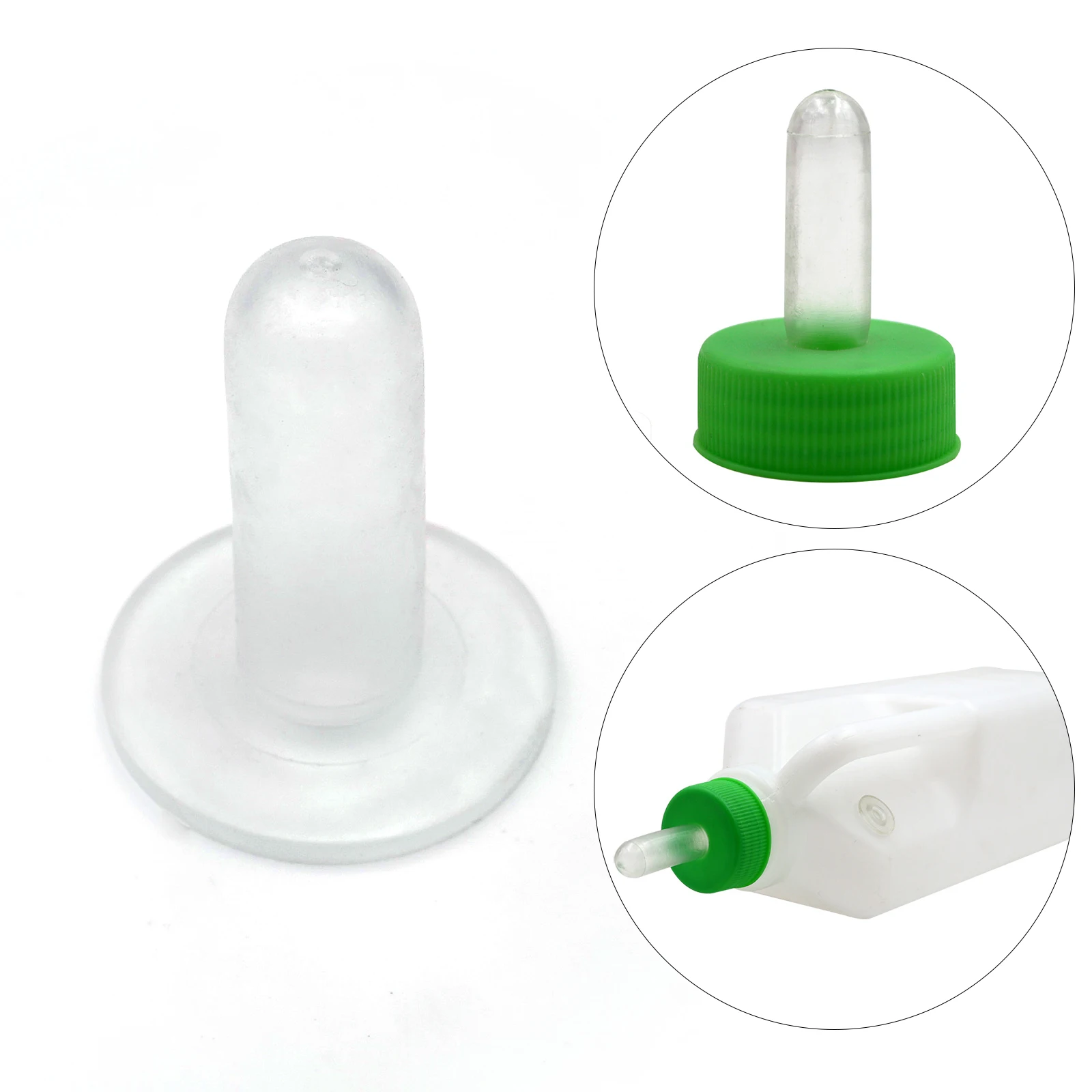 5 Pcs Sheep Milk Drinking Rubber Nipple Soft Pacifier For Teat Feed Orphaned Lamb Calf Pup Dog Foal Calf Screw Coke Bottle