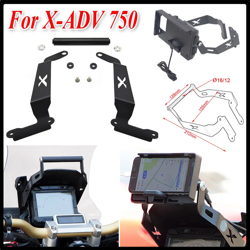 

Mobile Phone USB Navigation Bracket Motorcycle USB Charging Mount For HONDA X-ADV 750 XADV XADV750 GPS Bar Mobile Phone bracket