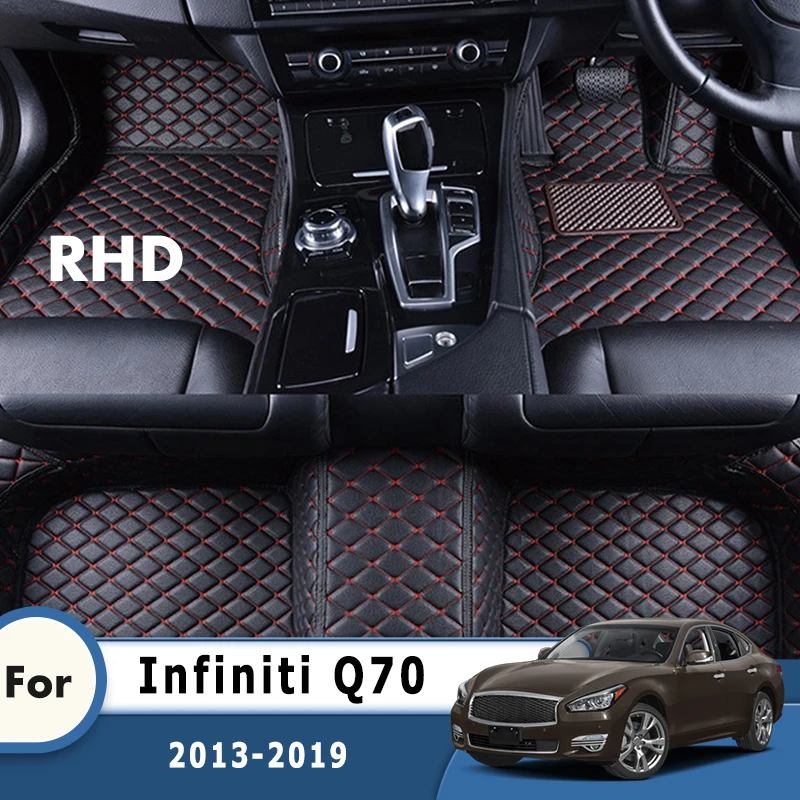 

RHD Car Floor Mats For Infiniti Q70 2019 2018 2017 2016 2015 2014 2013 Carpets Auto Parts Interior Rugs Pedals Covers Custom