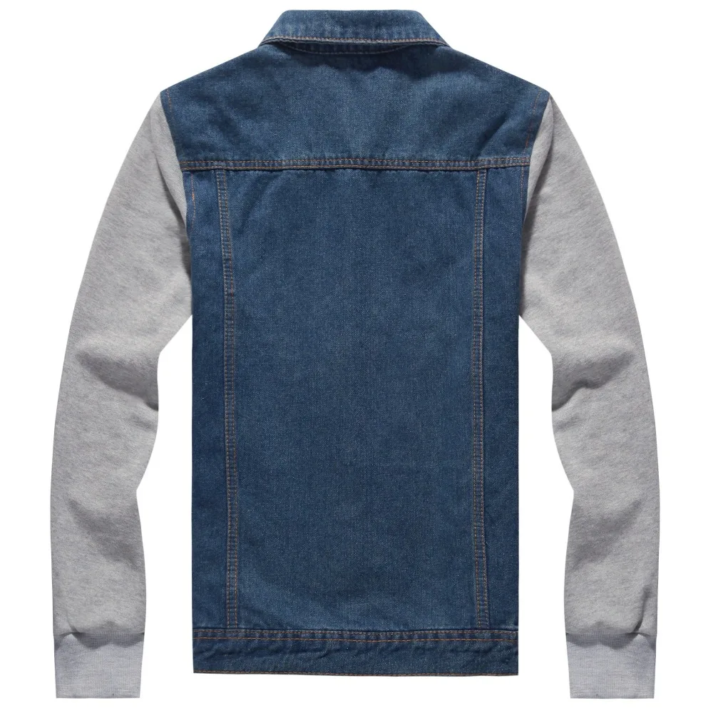 Casual Slim Mens Denim Jacket Plus Size Bomber Hooded Jacket Men High Quality Cowboy Men\'s Fashion Jean Jacket Chaqueta Hombre