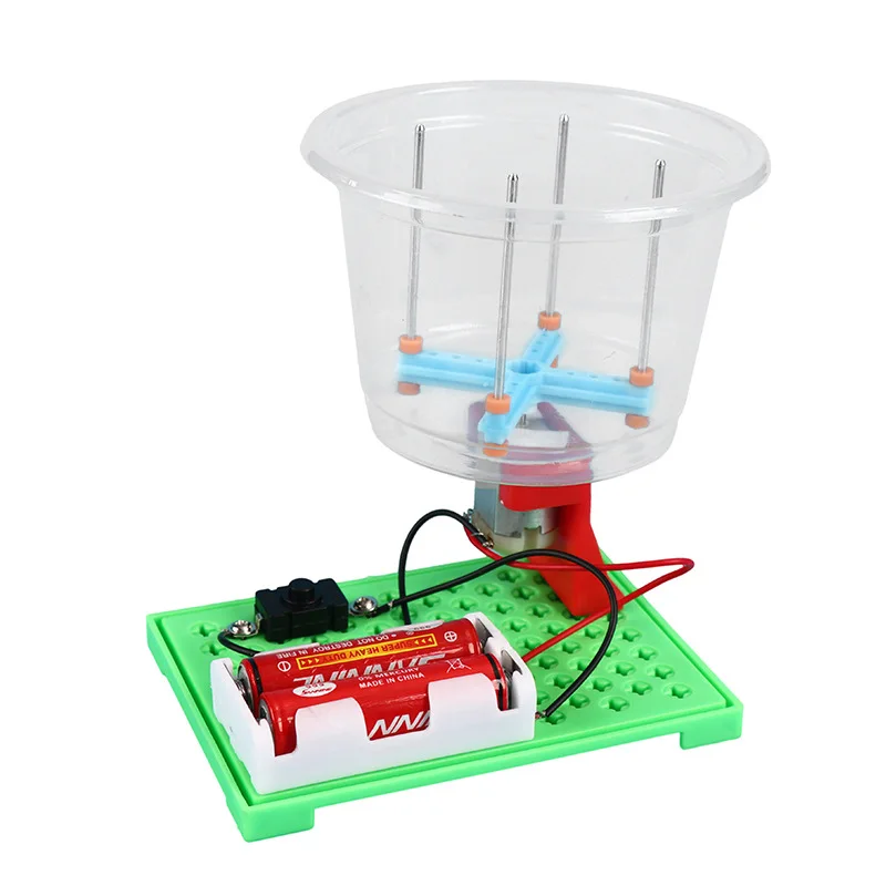 Batidora eléctrica DIY para niños, modelo de juguetes para niños, estudiantes, experimentos de ciencia, Kits de Material educativo de aprendizaje