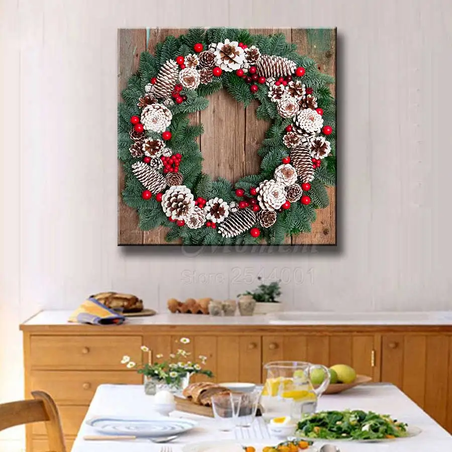 Ever Moment Diamond Painting Christmas Flower Ring Wall Art Square Round Stones DIY Decoration Resin Drill Handmade Gift ASF2234