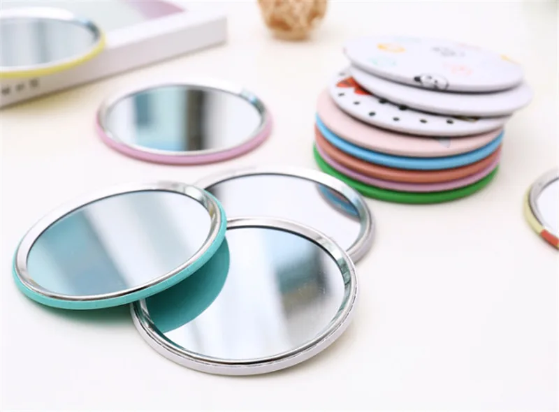 Makeup Mirror Portable Hand Mirror Mini Round Pocket Mirror Makeup Vanity Mirror Compact Mirror Cosmetic Tool Travel Accessories