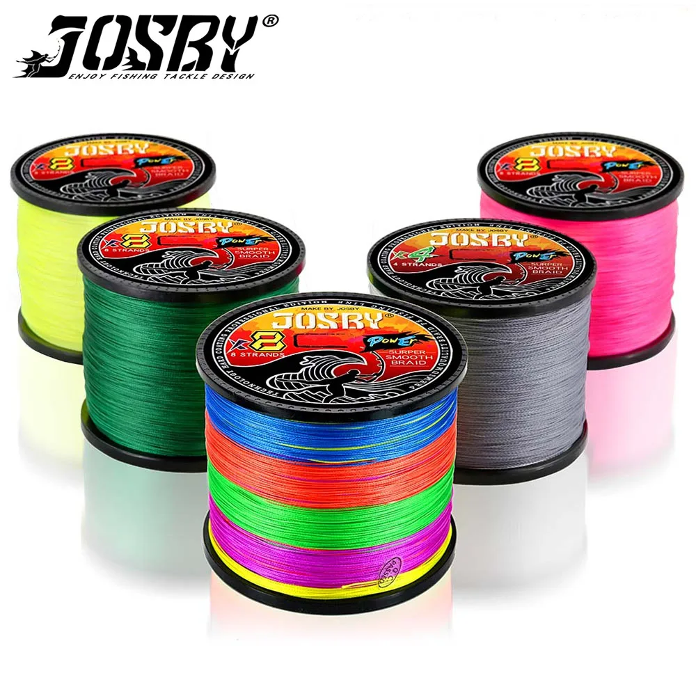 

JOSBY Fishing Multifilament Line 4/8 Strands 10-90LB 100% PE 1000M 500M 300M 200M Smooth For Lure Bait Carp Pesca