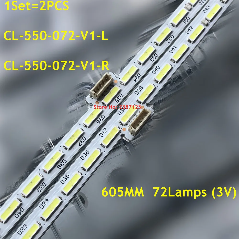 10set LED Strip 72Lamp For CL-550-072-V1-L CL-550-072-V1-R 11800822 LK10024666-AO 55PUS71010A 55PUS7101/12 TPT550U2-EQLSJA.G