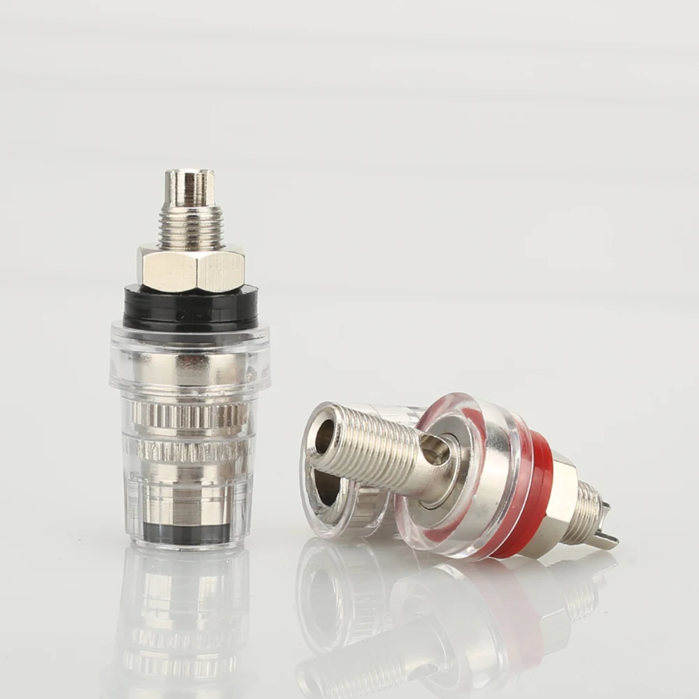 8pcs  High Performance Rhodium Plated Hi-End Amplifier Speaker Terminal Binding Post 4mm