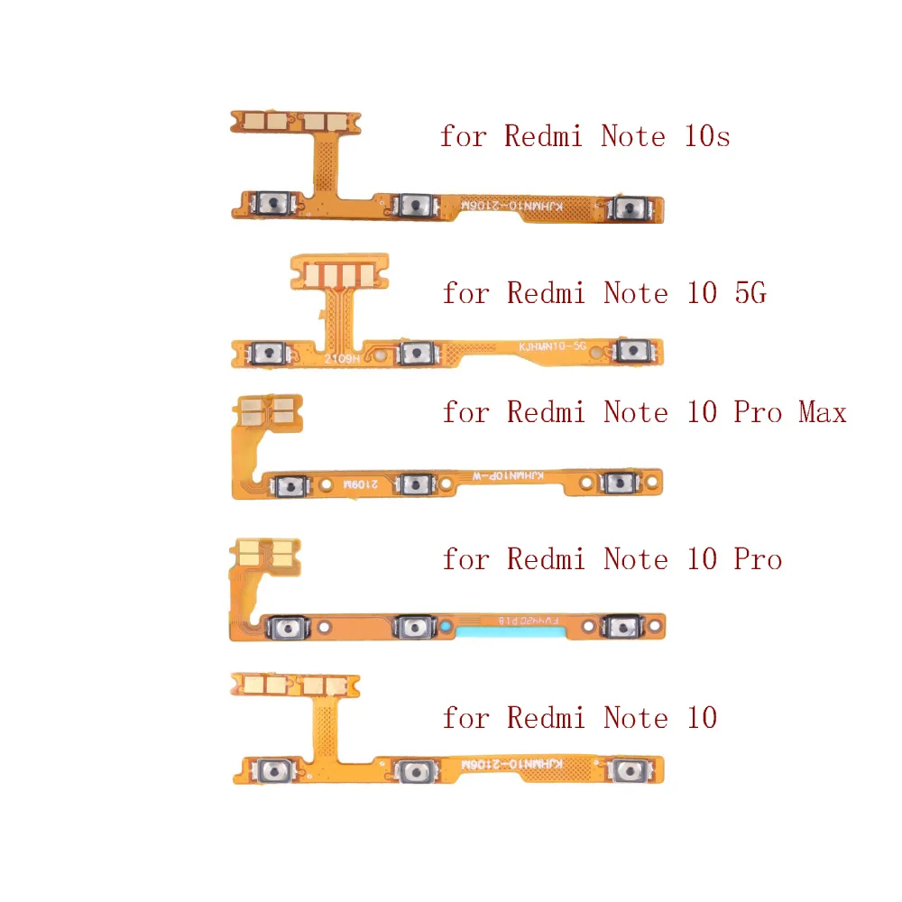 Power Button & Volume Button Flex Cable for Xiaomi Redmi Note 10 /Note 10 5G /Note 10s /Note 10 Pro /Note 10 Pro Max