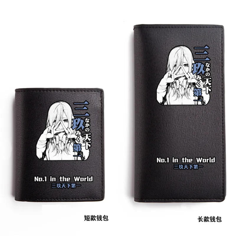 Hot Anime The Quintessential Quintuplets Nakano Miku Kawaii Women Long Purse Pu Leather Wallet ID Card Holder Girl Coin Purse