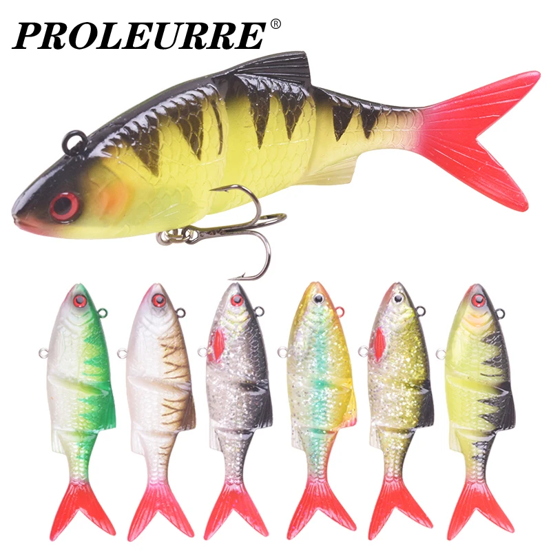 

1pcs Winter Jig Lead Fish Soft Silicone Lures 12cm 31g Bionic Multi Section Swimbait Artificial Crankbait Trolling Wobblers Pike