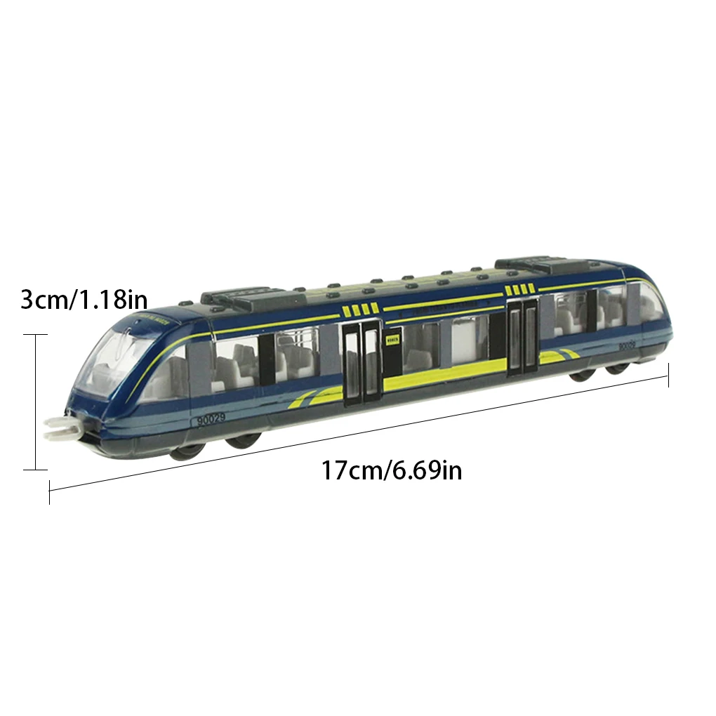 Train Toy Mini Simulation Metro Model Inertia Sliding Alloy Plastic Vehicle Children Toy