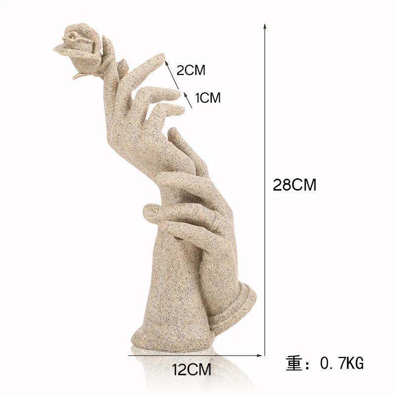 Resin Women Mannequin Hand Display For Jewelry Accessories Bstract Art Mannequin Necklace Rings Holder(All Hand Model Here)