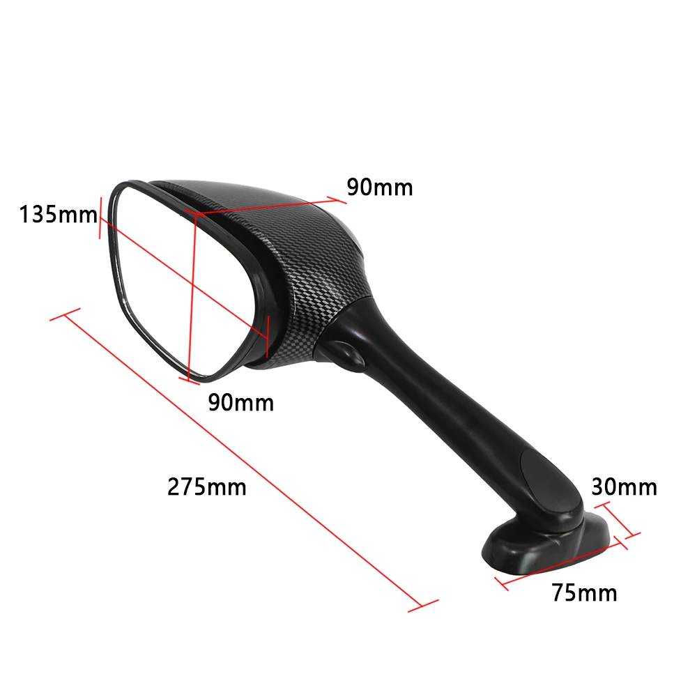 Rearview Mirrors For Suzuki GSXR600 GSXR750 2006-2010 GSXR1000 K6 K7 K8 2005-2008 Motorcycle LED Light Turn Signal Side Mirrors