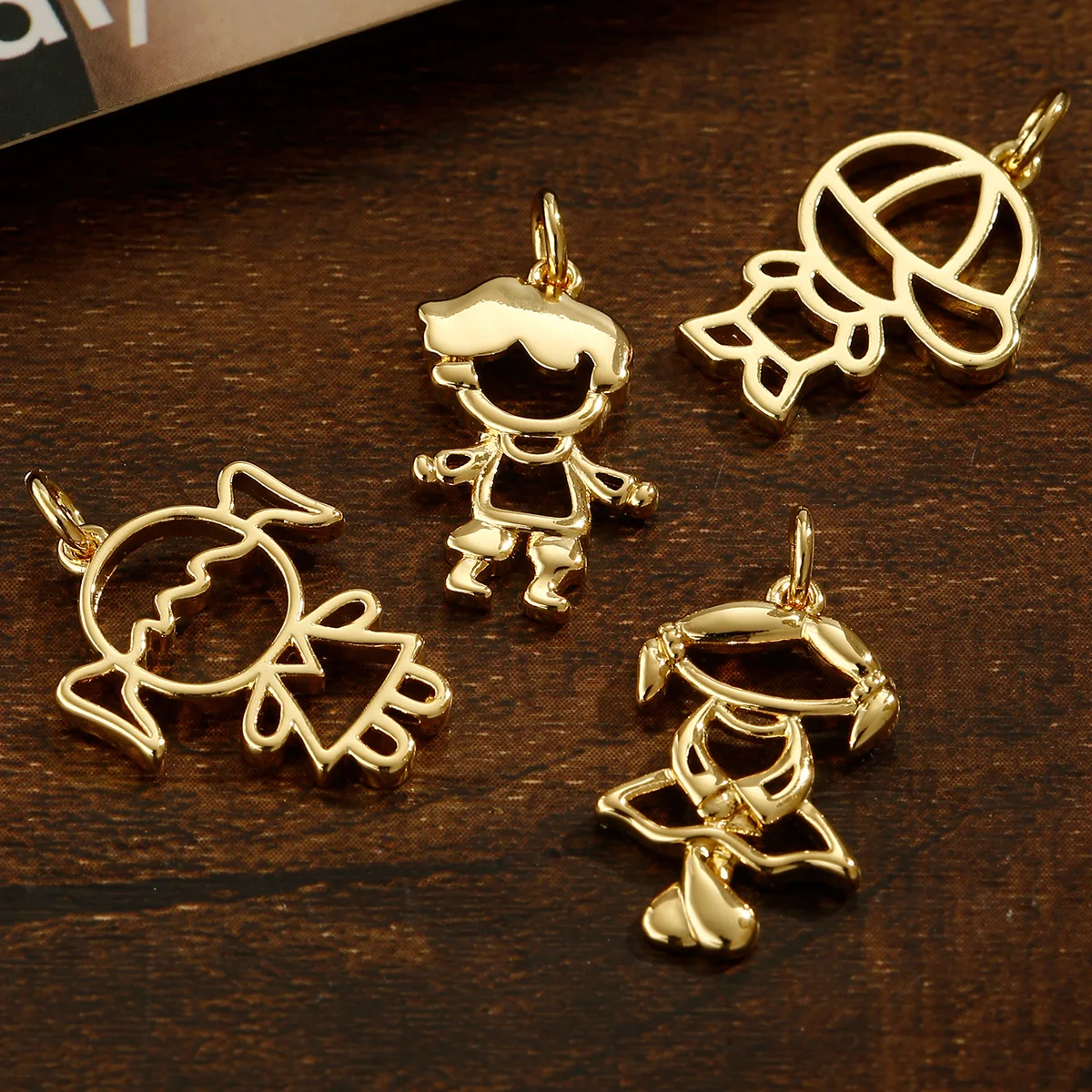 Personalized Boy Girl Kid Child Family Original Custom Pendant Stainless Steel Gold Color Gift Women Man Jewelry