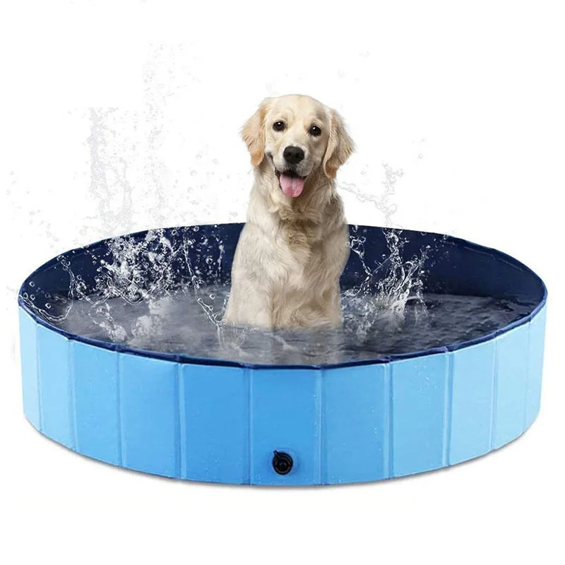 Pet Swimming Pool for Dogs Foldable Kiddie Pool PVC Pet Bathing Tub Outdoor Swimming Pool for Kids and Dogs Cats