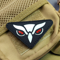 Hawkeye Luminous Nylon Patch Owl Tactical Chapter Reflective Badge Animal Stickers For Clothes Bag Jacket Apparel Accessorie