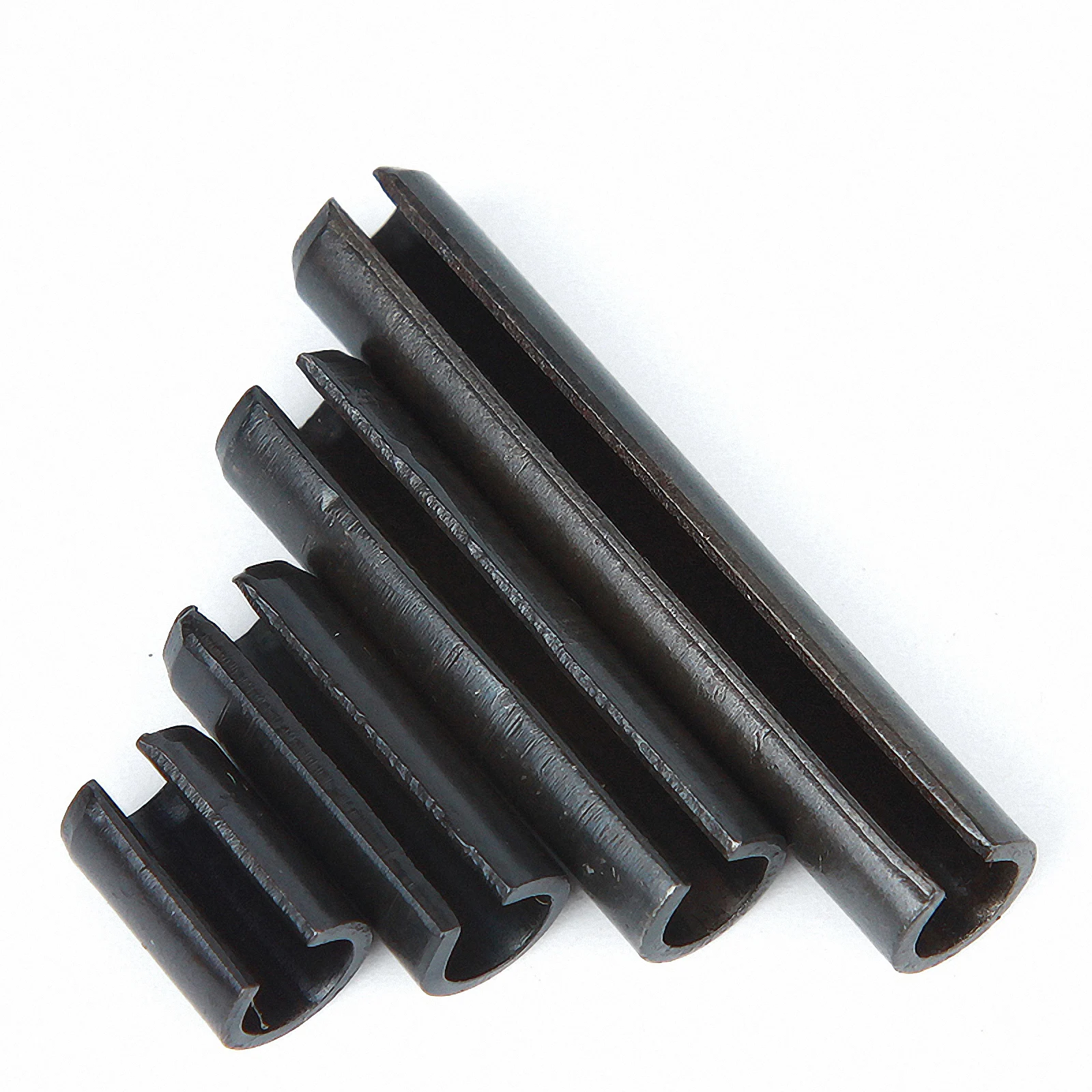 2/5/10 pces m6 m8 m10 preto zinco chapeado pino de mola de aço carbono cilíndrico elástico aberto pino de posicionamento pinos passador gb879
