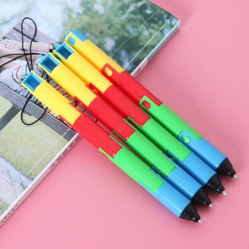 1pc Collapsible Ballpoint Pen Bending Deformation Pen Korean Creative Primary School Stationery Novelty Cute Children Gift