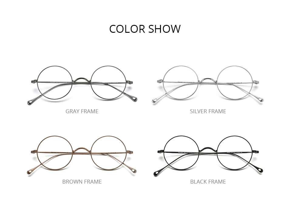 FONEX Titan Brille Rahmen Männer Marke Design Vintage Runde Brillen Frauen Retro Ultraleicht Japanische Hohe Qualität Brillen 85666 – Detail 6