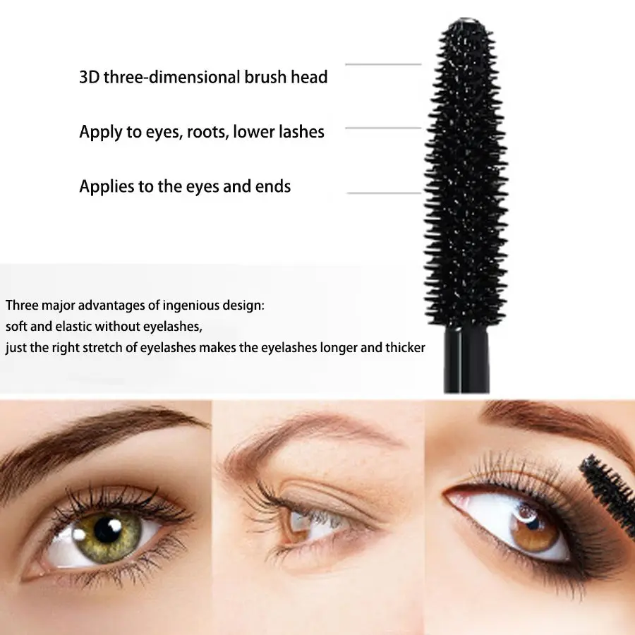 4D Sterrenhemel Mascara Verlenging Black Lash Wimper Zijde Fiber Lash Mascara Waterproof Curling Mascara Wimpers Extension