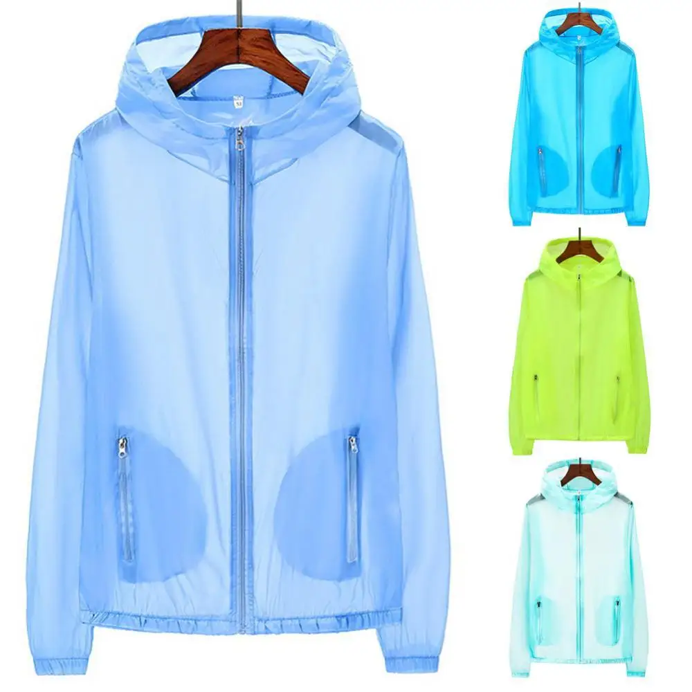 Unisex Summer Pockets Zip Hooded Windproof Sun Coat Fishing Jacket  Fishing Jacket