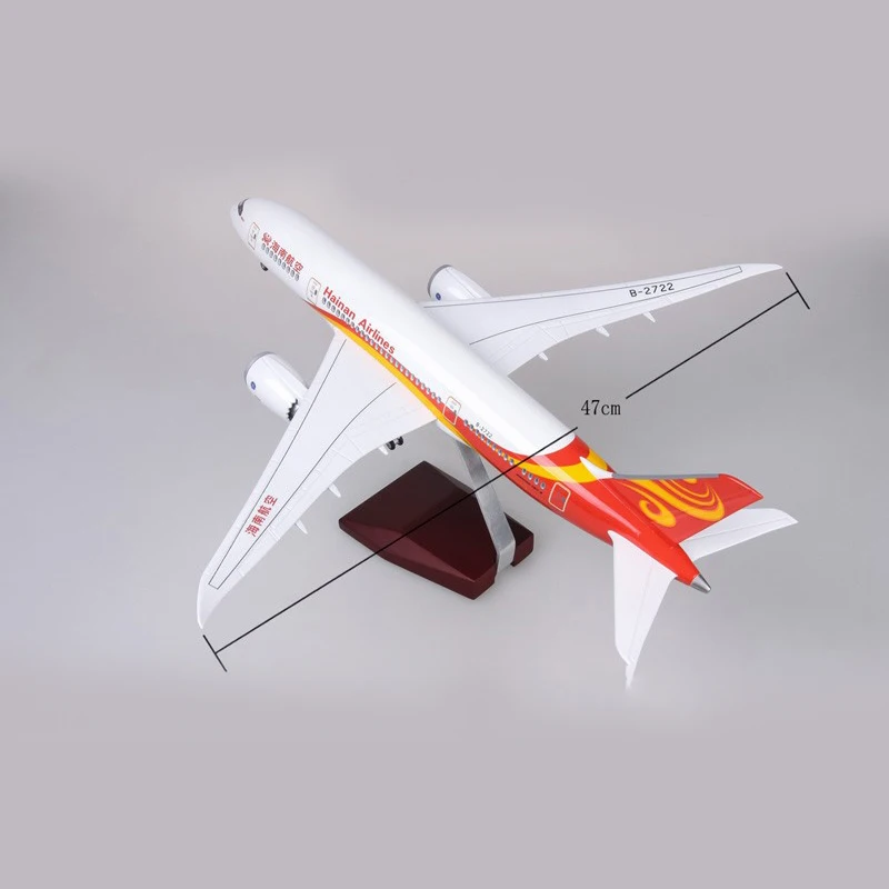 JASON TUTU 43cm Harz Diecast 1:130 skala China Hainan Boeing B787 Flugzeug Modell Flugzeug Modell Flugzeug mit Licht & Rad Flugzeuge