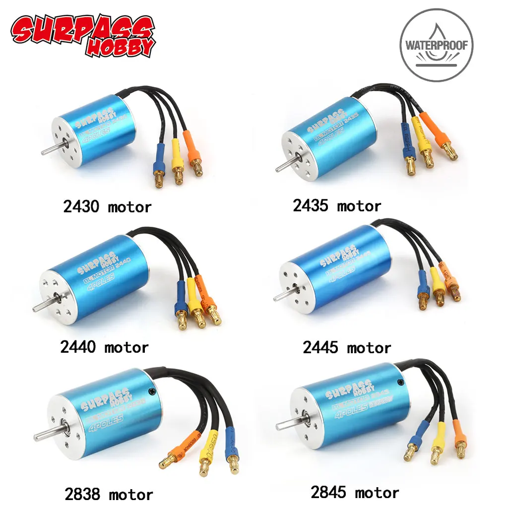 Waterproof 2430 2435 2440 2445 2838 2845 Brushless Motor for Wtloys Remo Hobby XLH Timaya Redcat 1/12 1/14 1/16 1/18 RC Car Boat