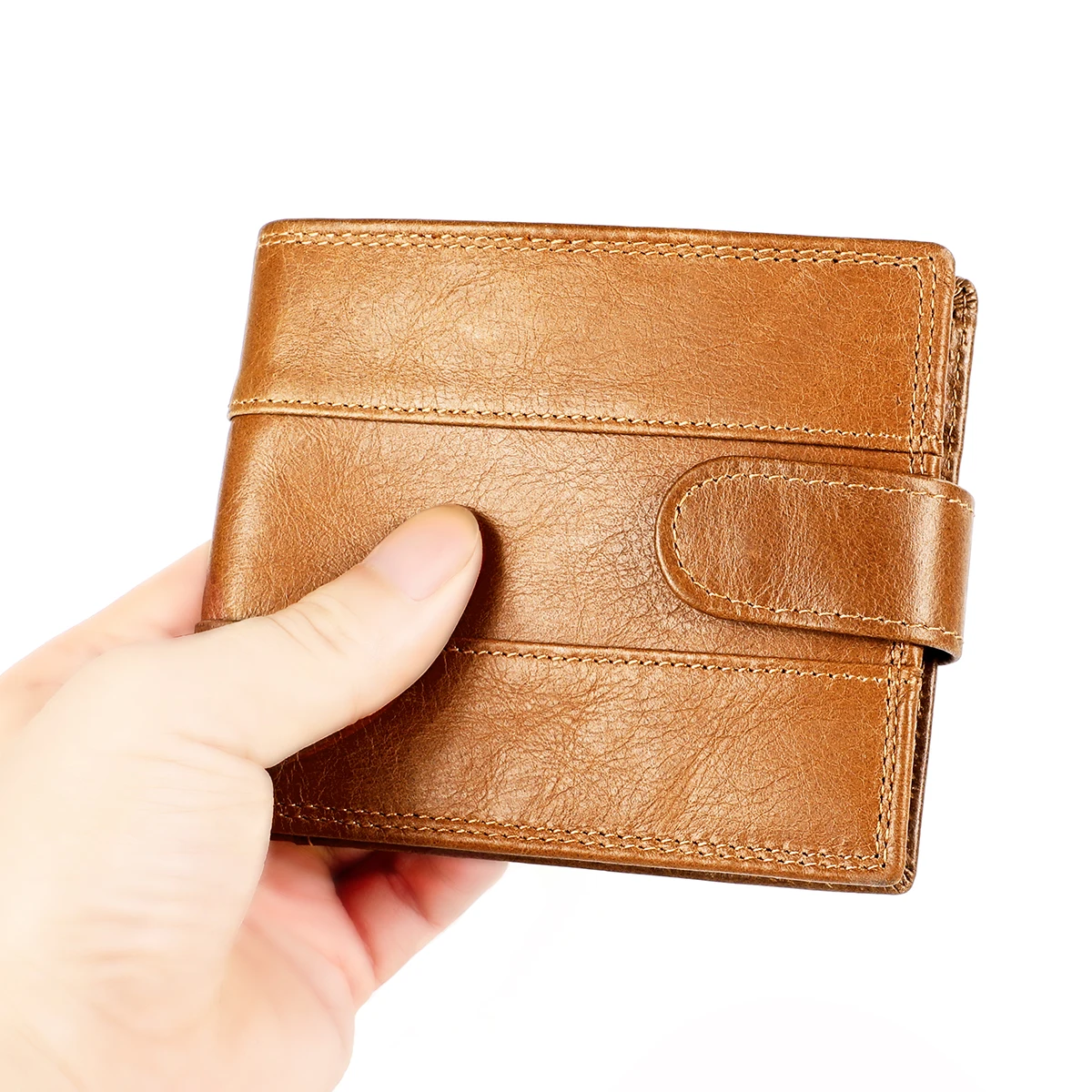 Men's Wallet Rfid Multi-Card Card Holder Casual Vintage 100% Genuine Leather Wallet Clutch Wallet Men Coin Purse Cartera Hombre