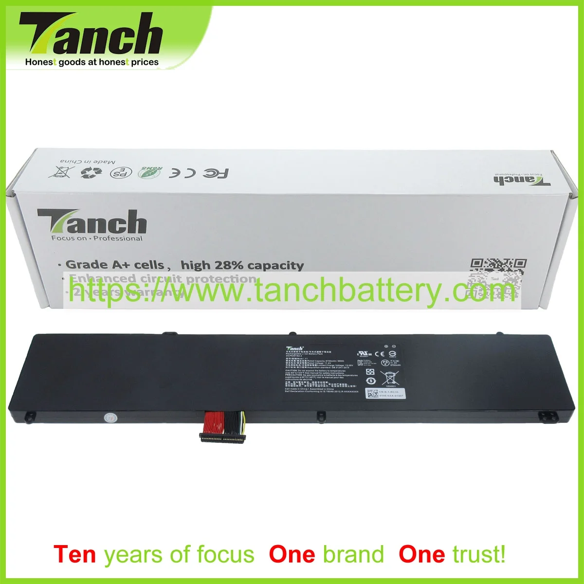 

Tanch Laptop Battery for RAZER FI 3ICP6/87/62/2 CN-B-7-F1 Razer Blade Pro 2017 F1 RZ09-01663E53 PRO 17.3 4K 11.4V 3cell