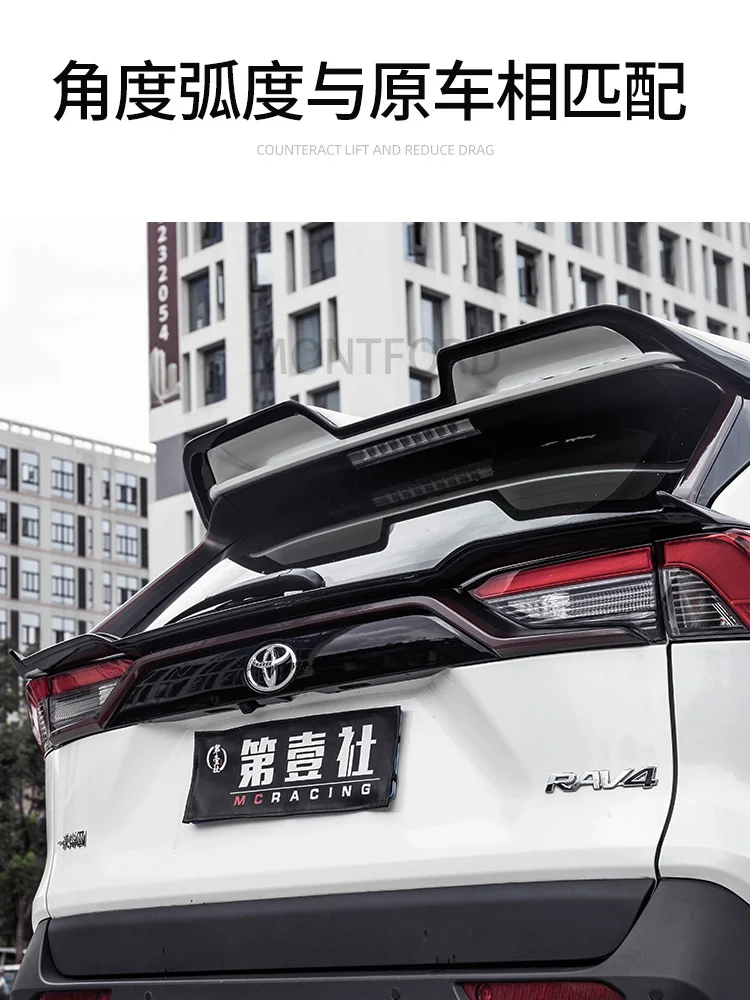 For 2019 2020 New Toyota RAV4 Spoiler High Quality ABS Material Car Rear Wing Lip Spoiler by Primer Color