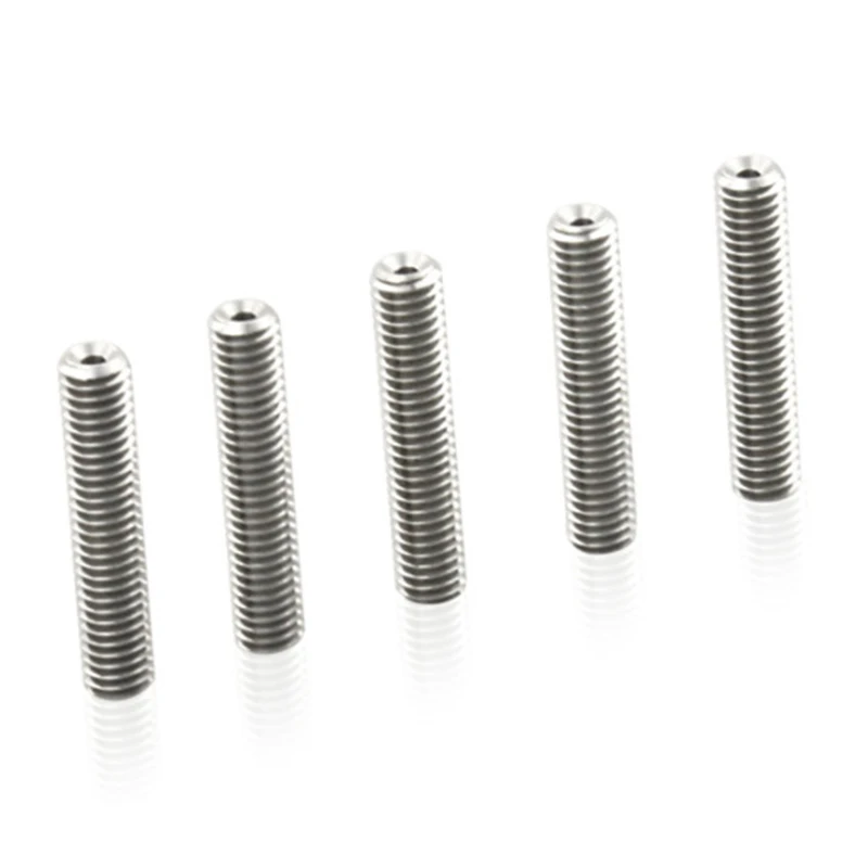 Anet Each 5pcs 0.4mm Nozzles Heads+30mm/40mm 1.75MM Throat Tubes+Heater Blocks Hotend for MK8 A8 A6 E10 E12 ET4 3D Printers