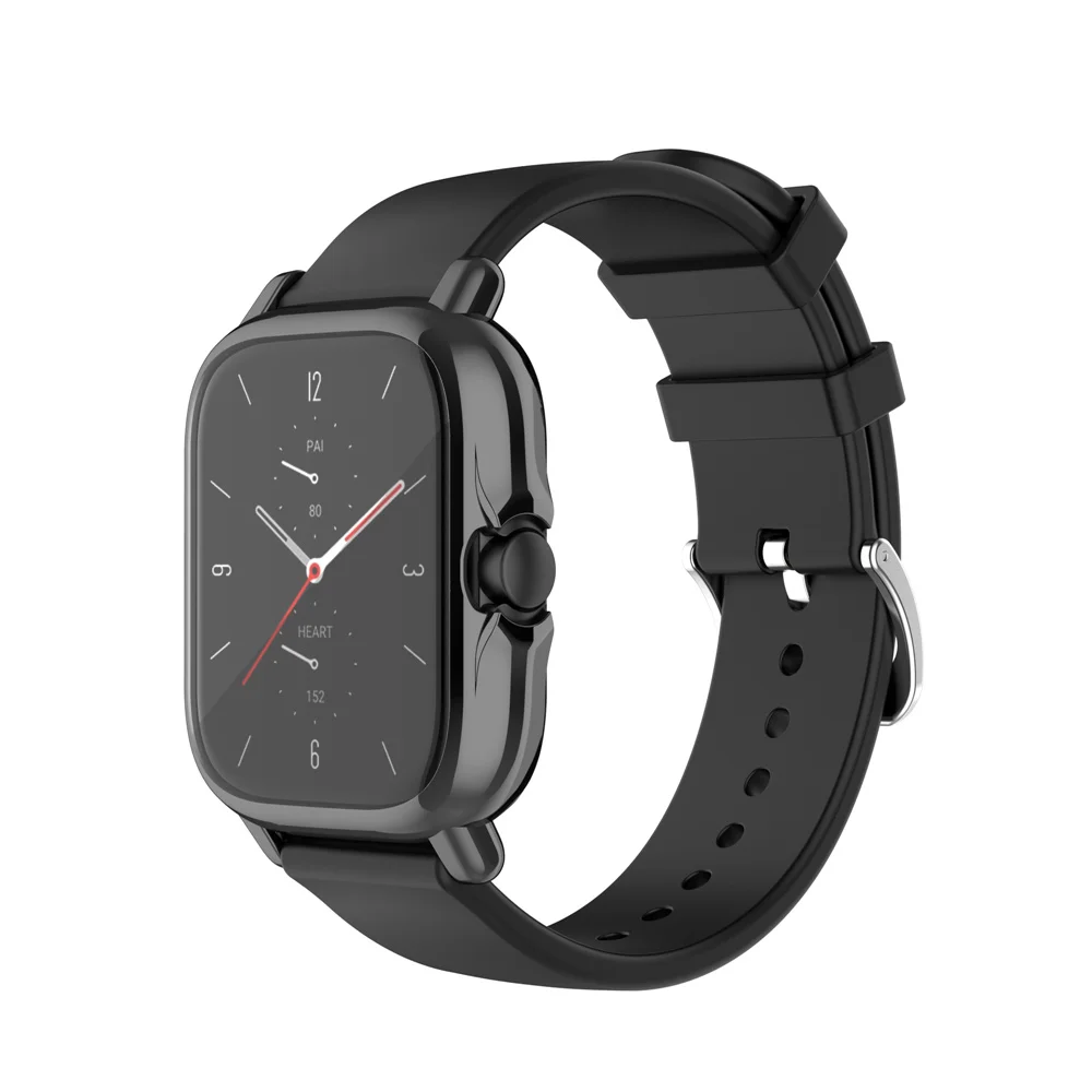 Para xiaomi amazfit gts 3 2 2e proteção tpu caso capa para carros relógio inteligente borda moldura do quadro escudo a1968 peças