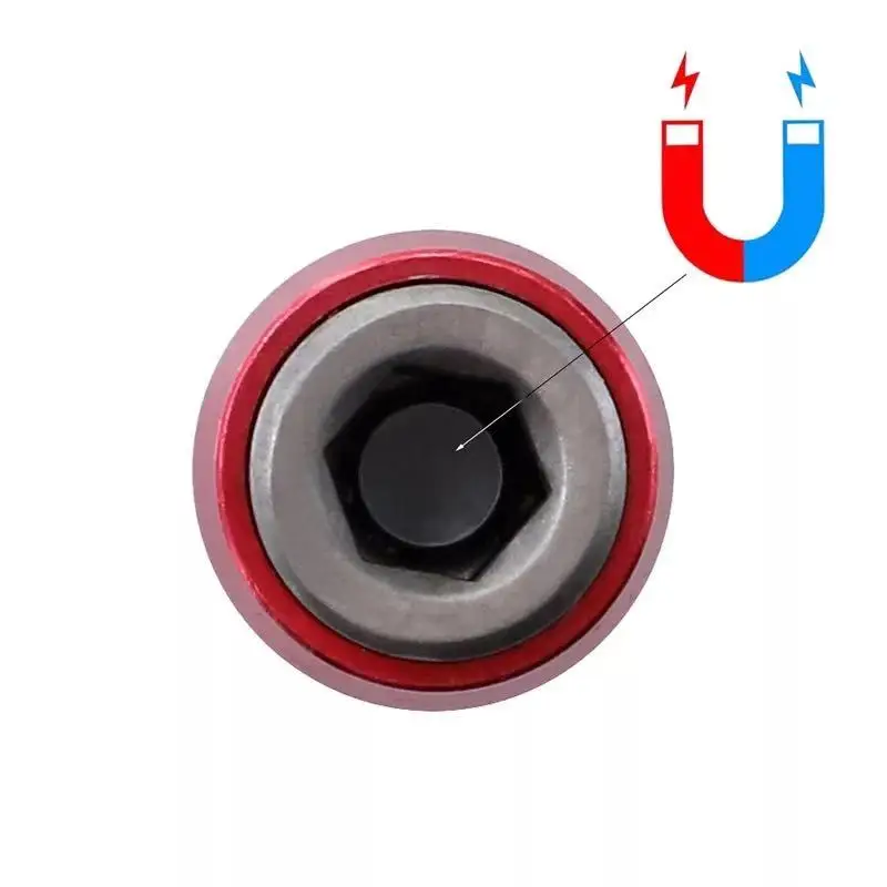 Adattatore per asta di collegamento con supporto per cacciavite magnetico con direzione regolabile angolo di 20 ° per punta a vite con codolo esagonale 1/4